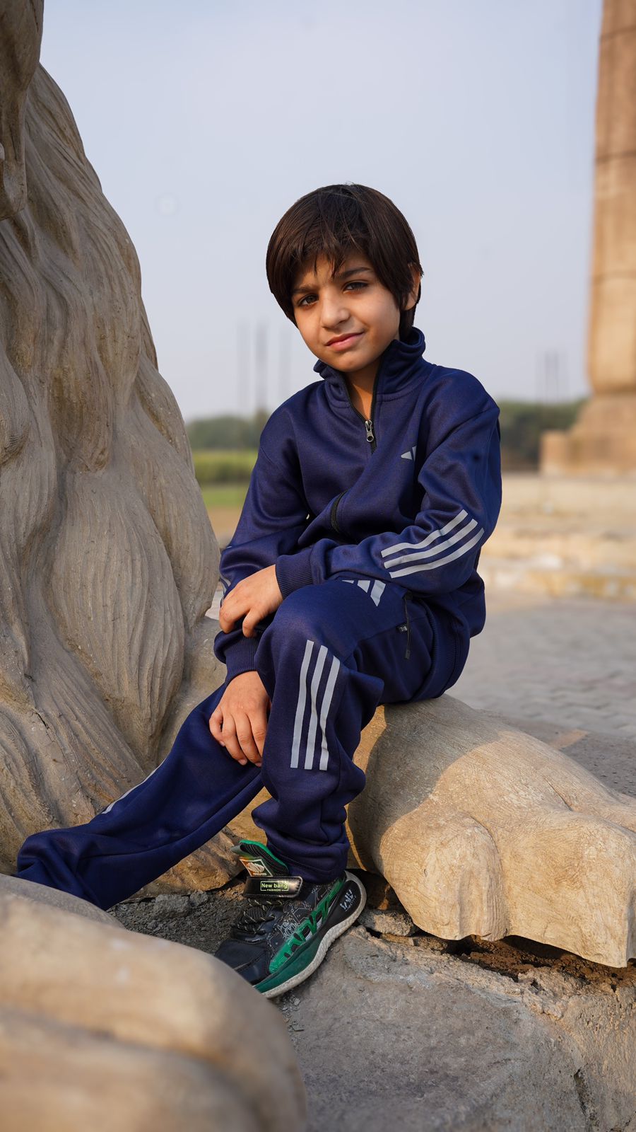 Adi Premium Tracksuit Navy Kids