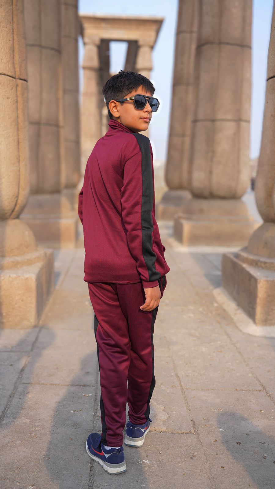 Nik Premium Tracksuit Mehroon Kids