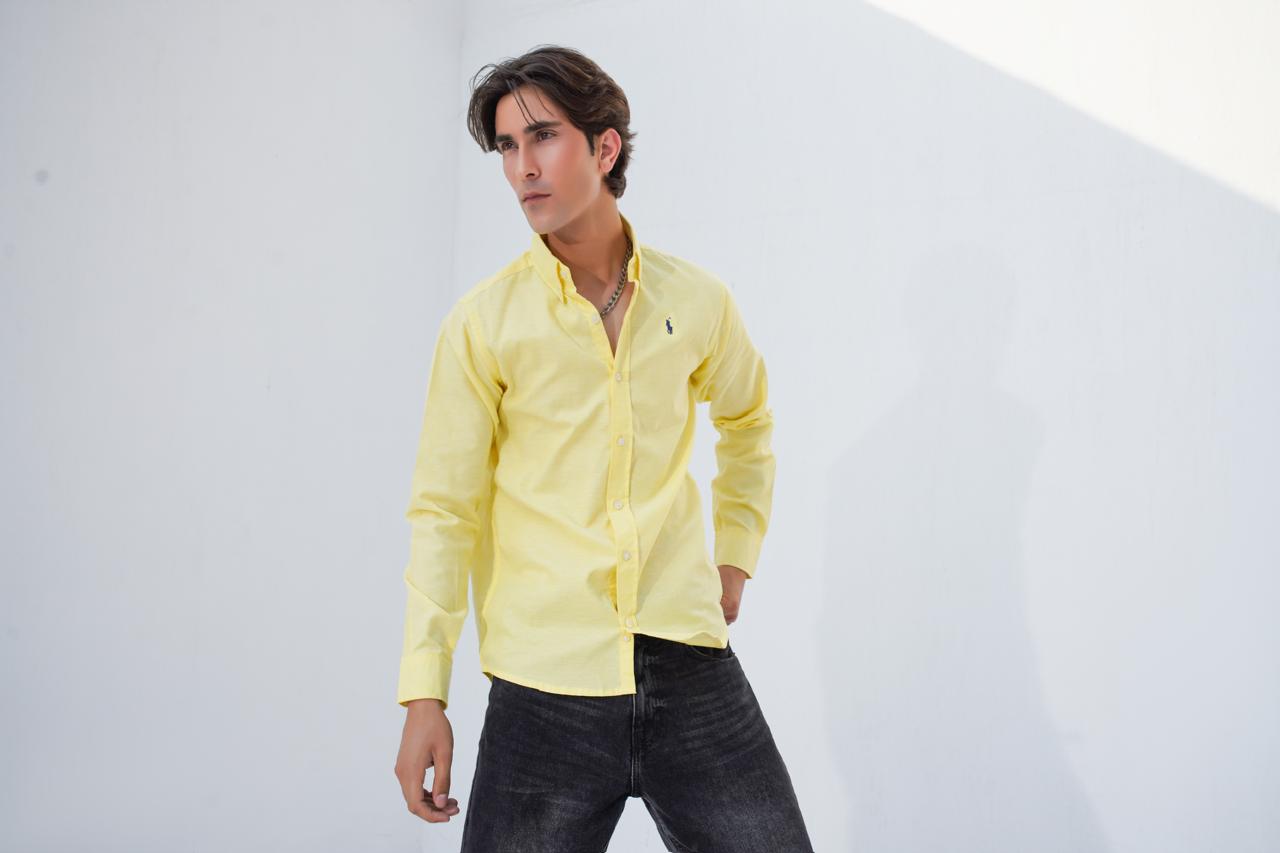 RL polo small pony Casual Shirt Yellow-J