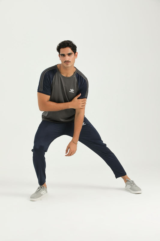 Adi Grey Navy Summer Tracksuit