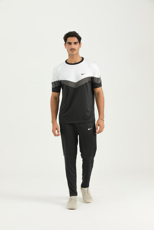 Nik Tri-Color Black Summer Tracksuit