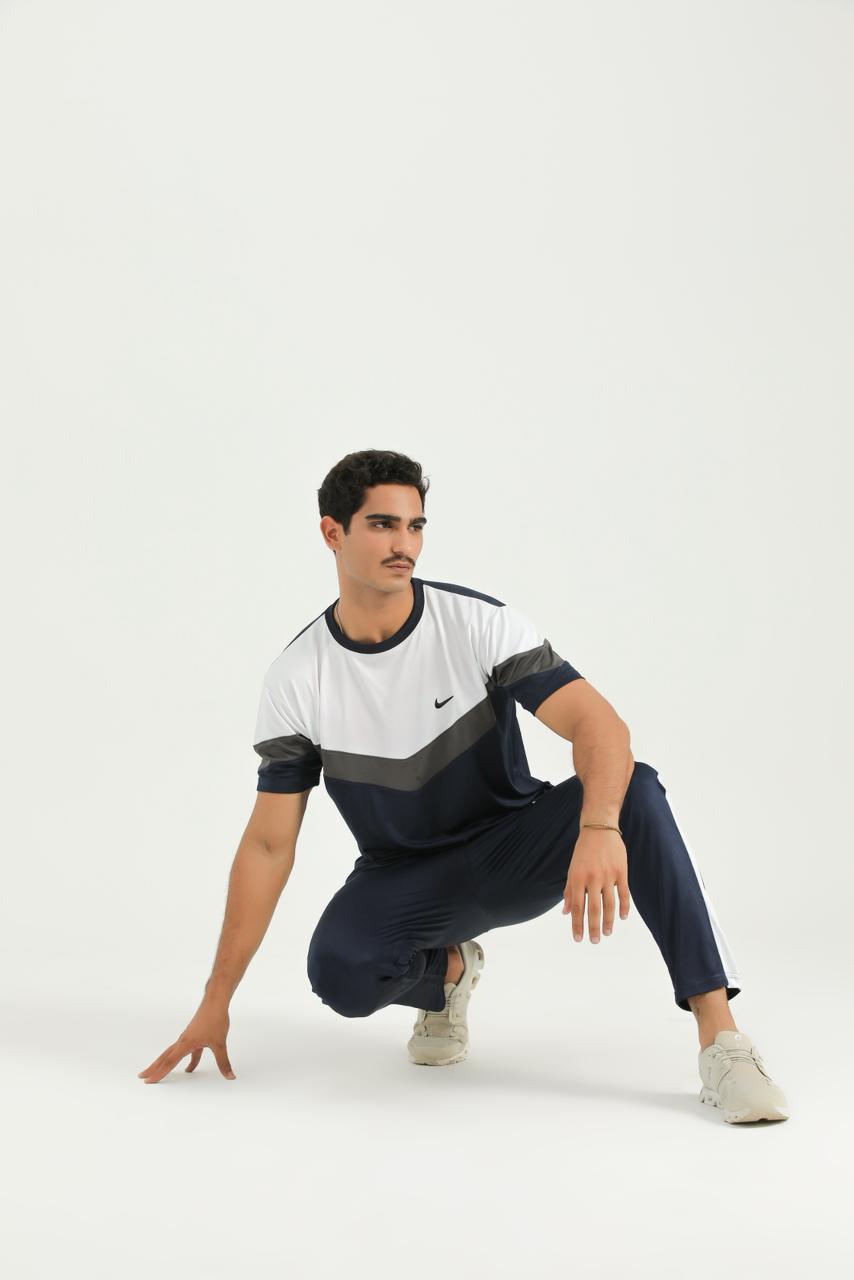 Nik Tri-Color Navy Summer Tracksuit