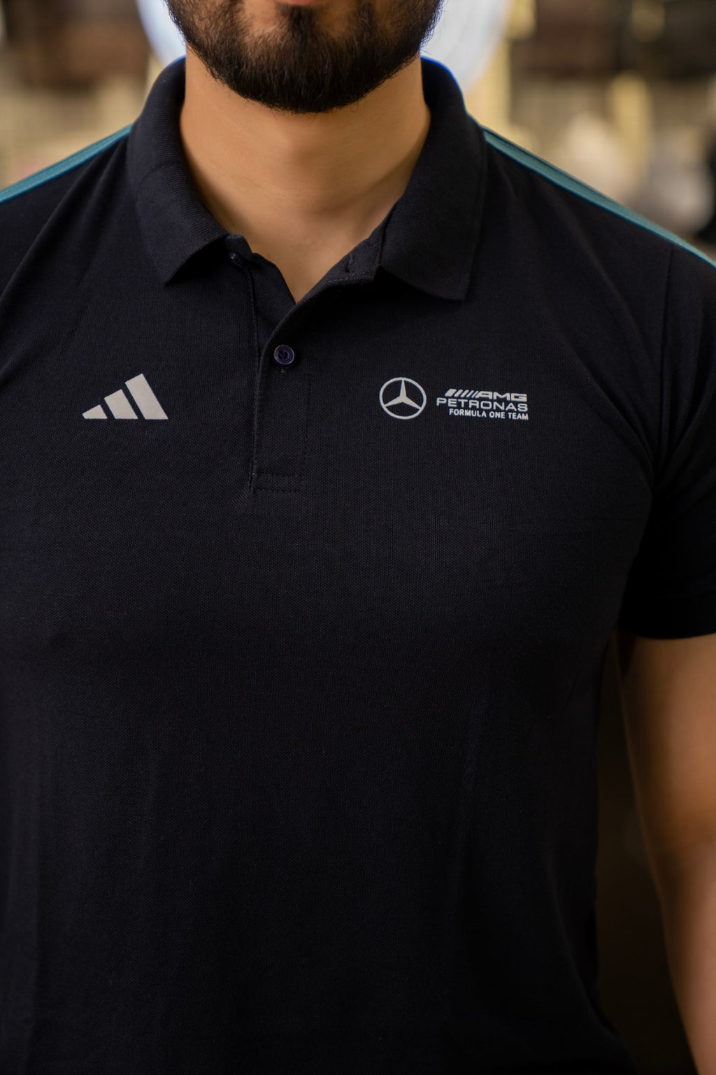 ADI Cotton Polo Black Tracksuit-Summer