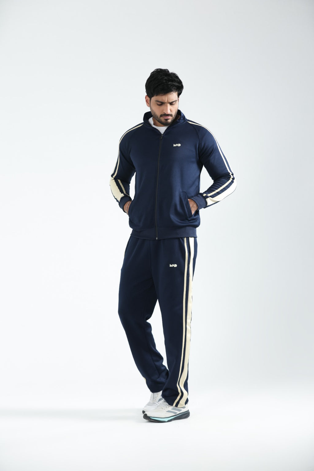 MAD Premium Navy Beige Tracksuit-04