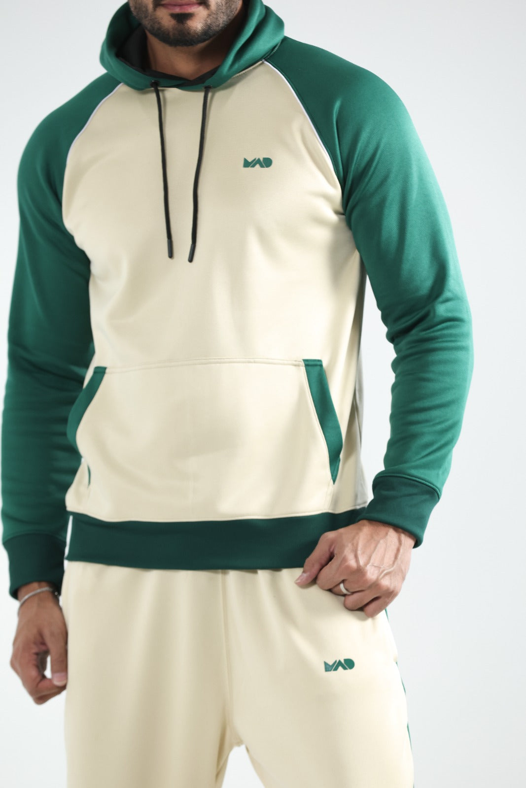 MAD Premium Beige Green Tracksuit-06