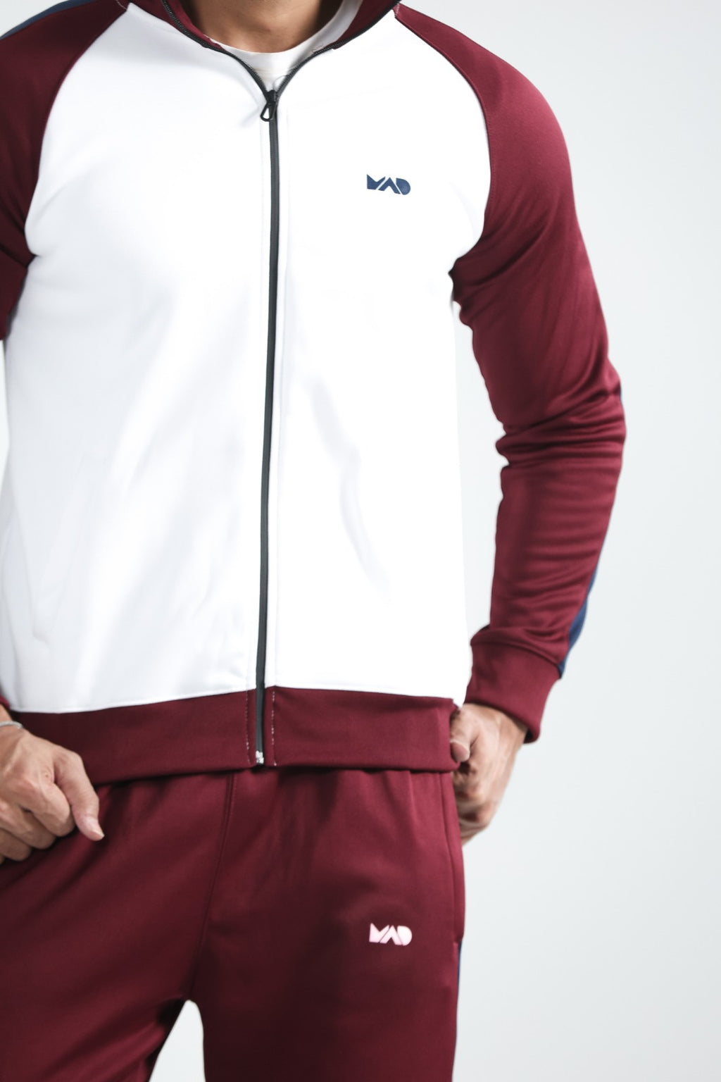 MAD Premium White Maroon Tracksuit-05