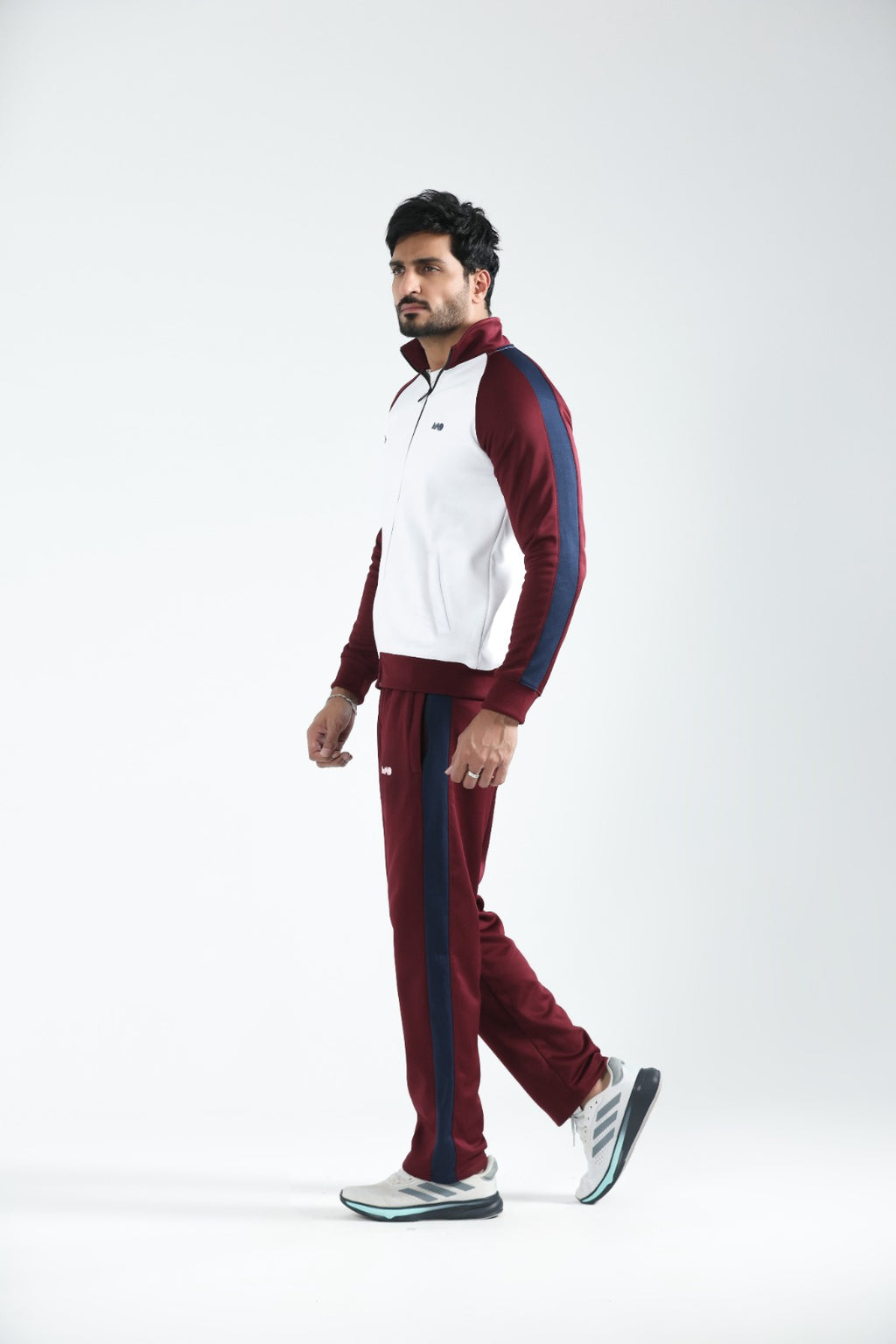MAD Premium White Maroon Tracksuit-05