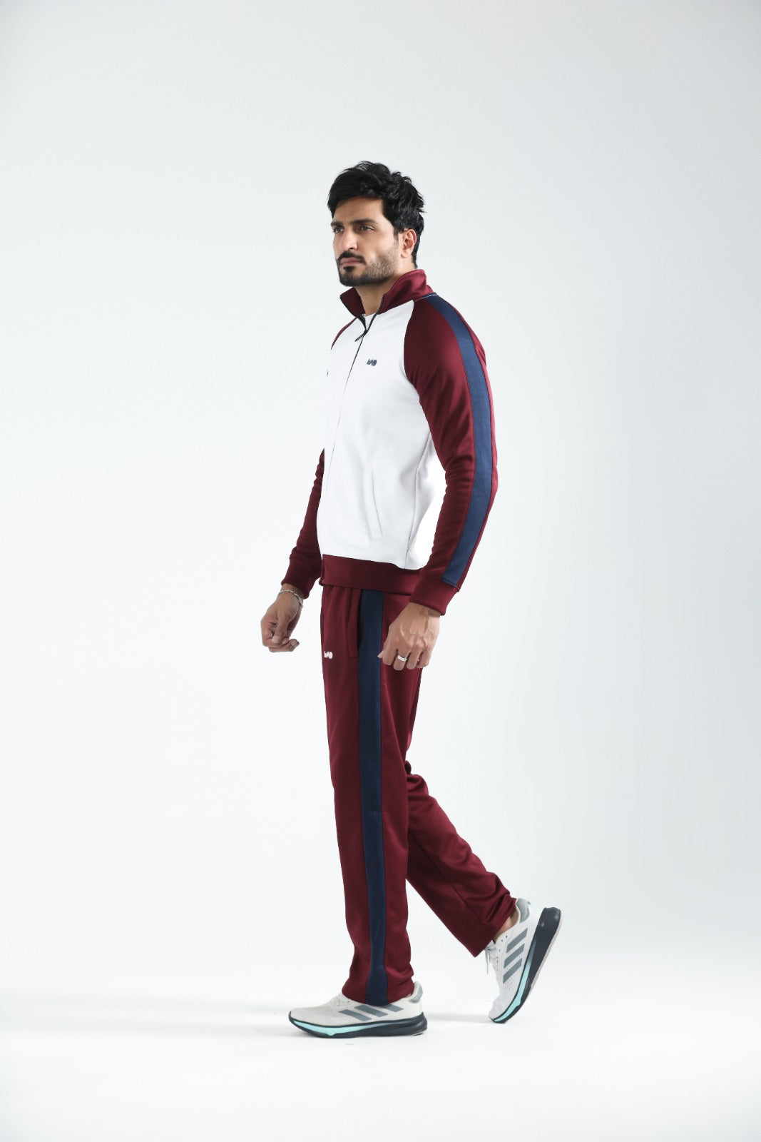 MAD Premium White Maroon Tracksuit-05