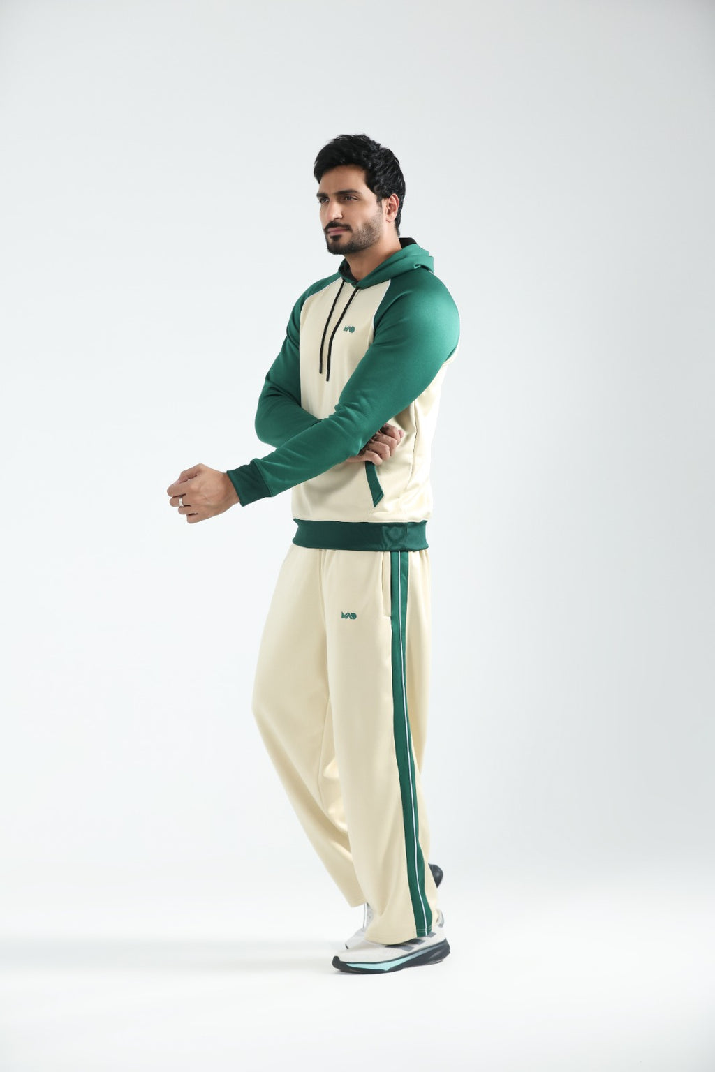 MAD Premium Beige Green Tracksuit-06