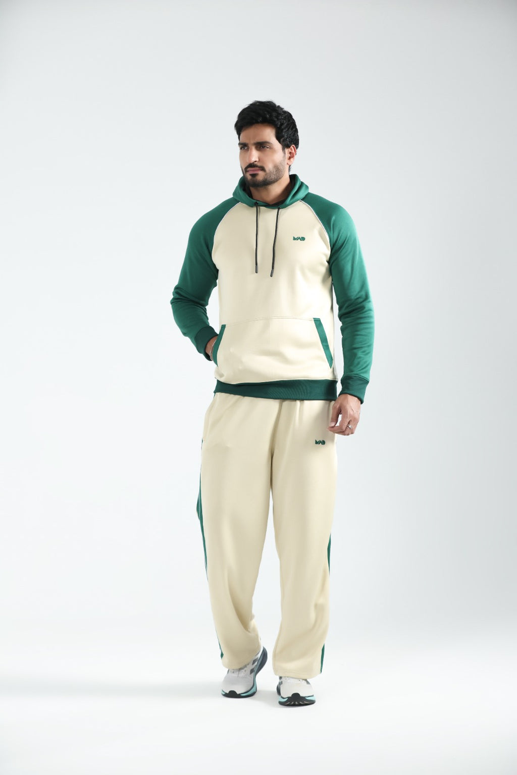 MAD Premium Beige Green Tracksuit-06