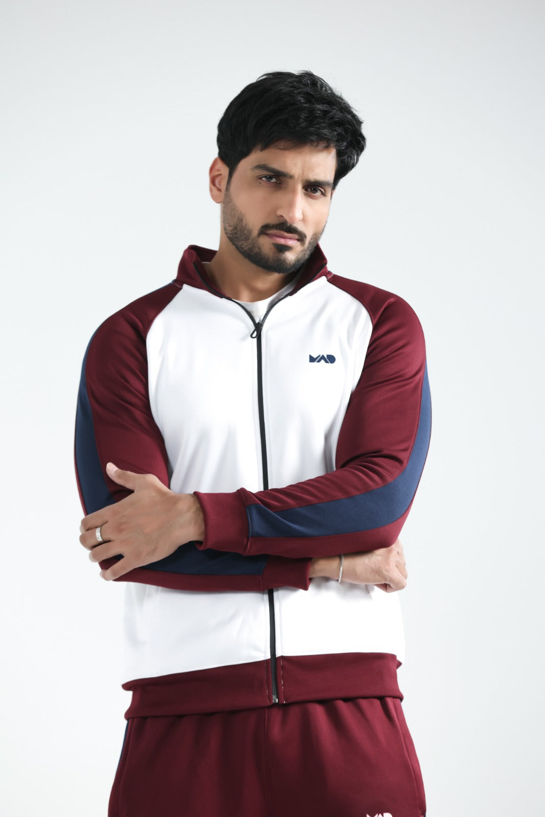 MAD Premium White Maroon Tracksuit-05